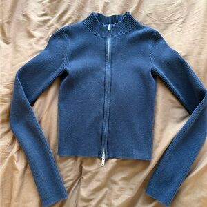 Brandy Melville Dark Blue Ribbed Sweater
